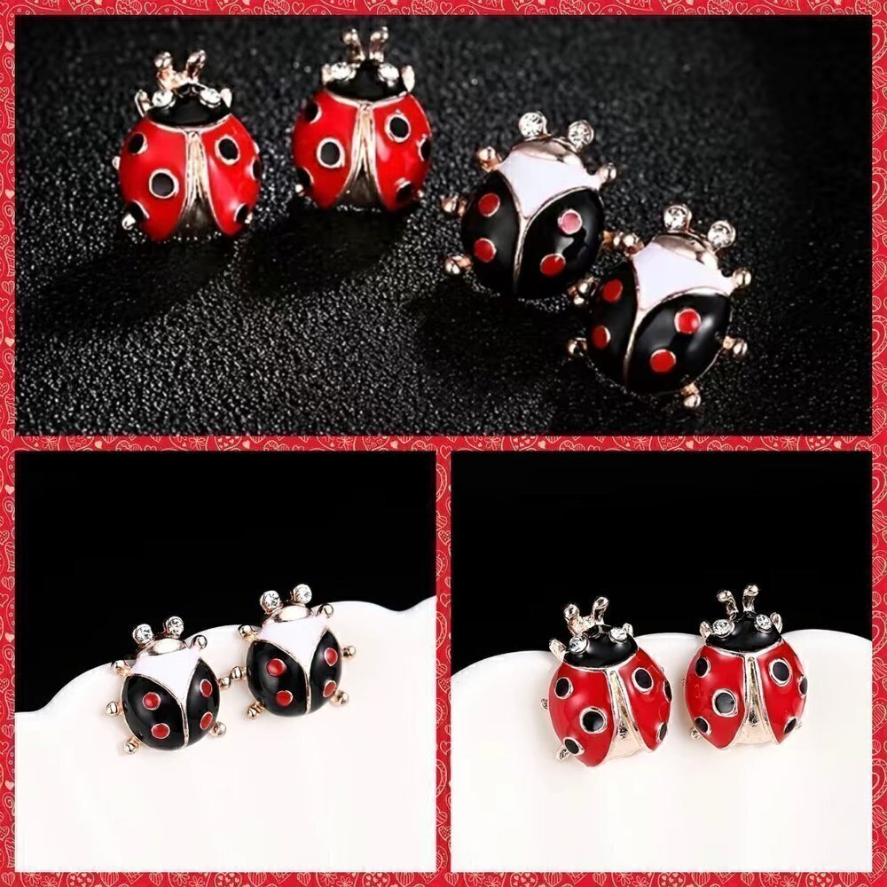 Lady Bug Stud Earrings #1148